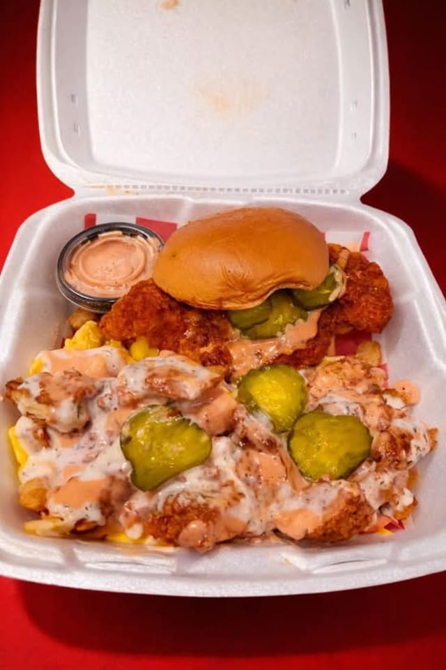 #16. Sandwich With Loaded Fries.